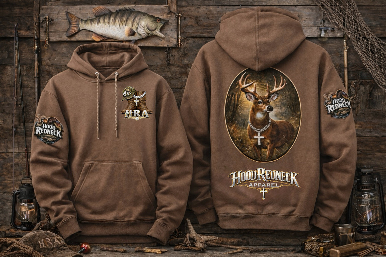 Woodland Brown HoodRedneck Hoodie